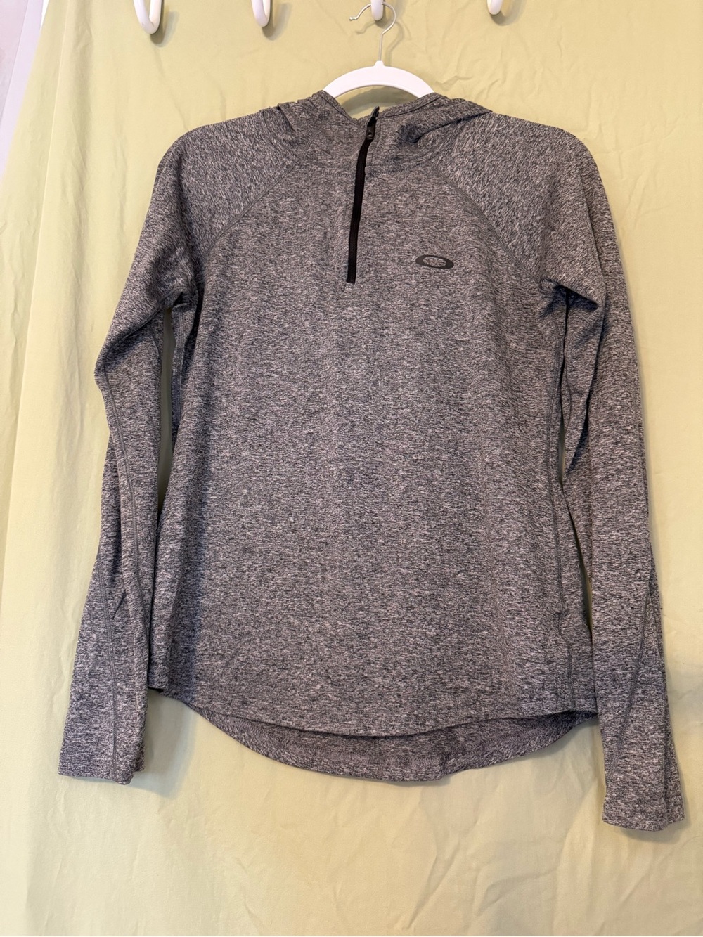Oakley Heather Gray Hooded Half-Zip Pullover